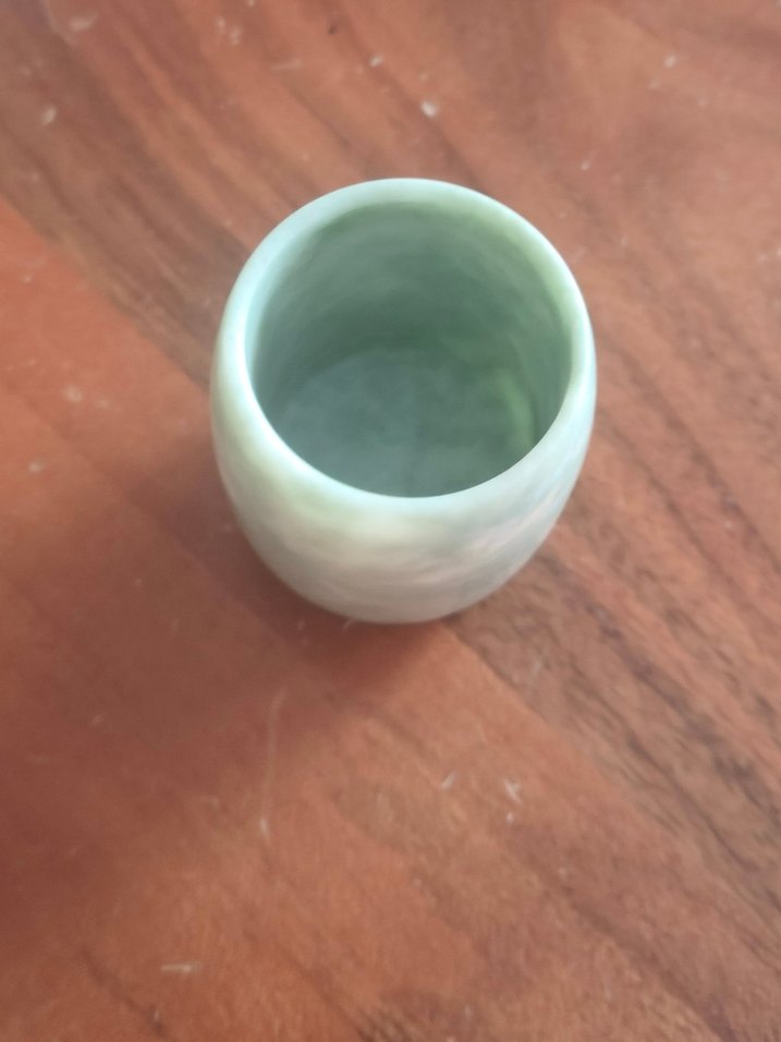 Doğal El yapımı yeşim taşı bardak(espresso, kahve) - Görsel 2