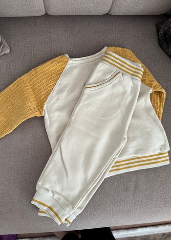12-18 Ay Beden Erkek Çocuk Sarı Kollu Örme Panço marka Sweatshirt