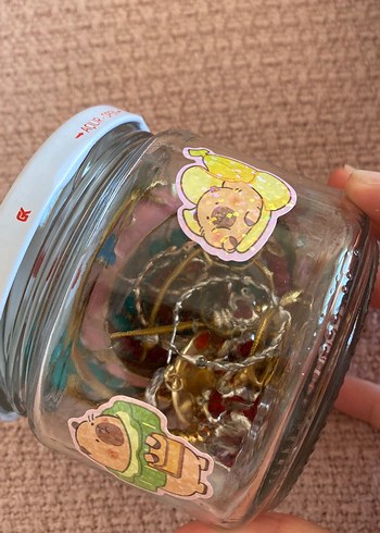 Beden pembe Renk Pembe Pastel Boncuklu Takı Seti