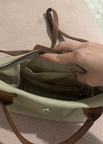 Bej Deri Tokalı Kadın Çanta - Görsel 3