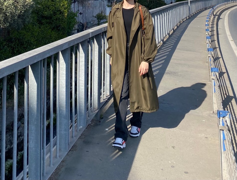 Kadın Yeşil Midi Trençkot - Görsel 2