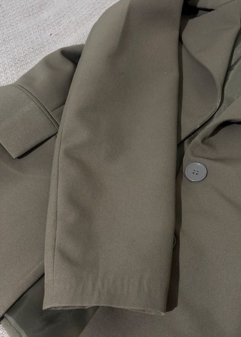 Bej Düğmeli Kadın Blazer Ceket - Görsel 3