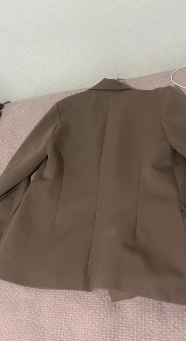 Bej Düğmeli Kadın Blazer Ceket - Görsel 5