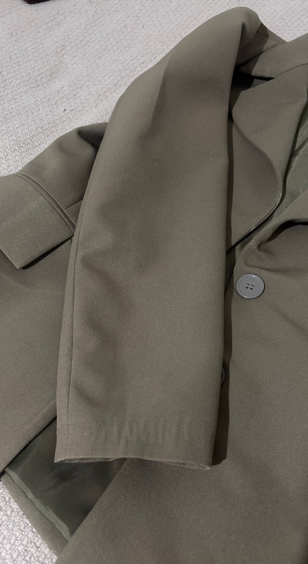 Bej Düğmeli Kadın Blazer Ceket - Görsel 3