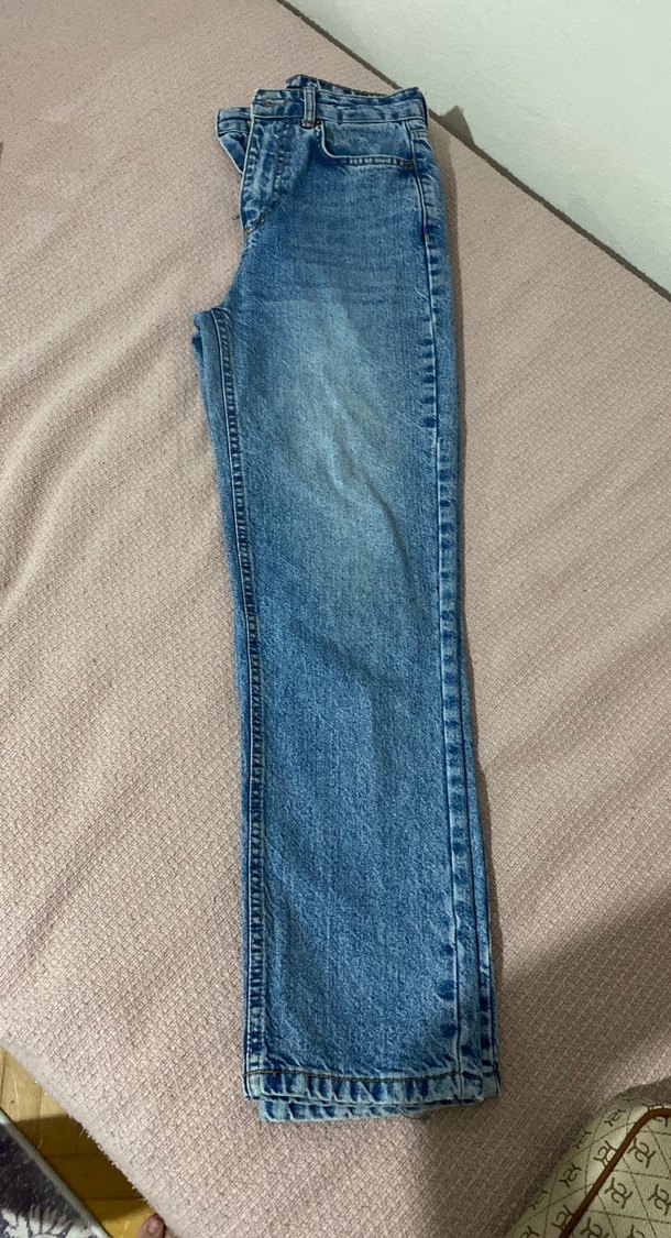 Rahat Kesim Mavi Denim Kadın Kot - Görsel 2