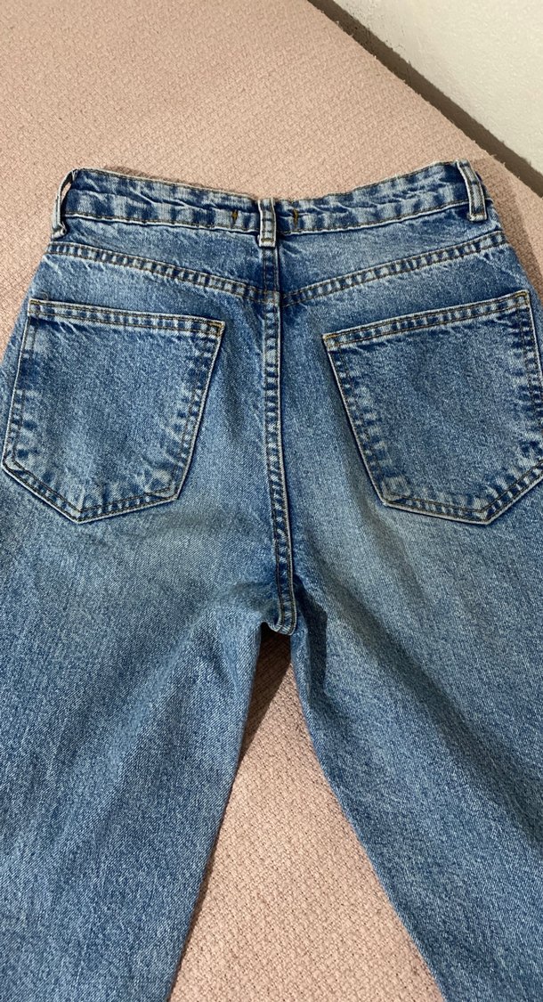 Rahat Kesim Mavi Denim Kadın Kot - Görsel 3