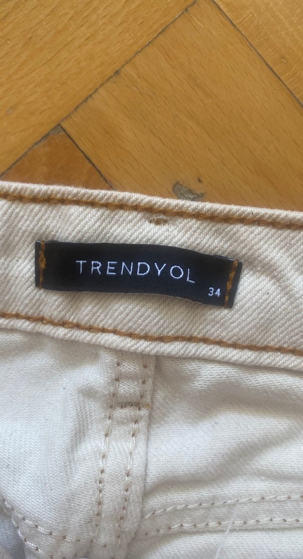 Bej Kadın Kot Pantolon Regular Fit - Görsel 5