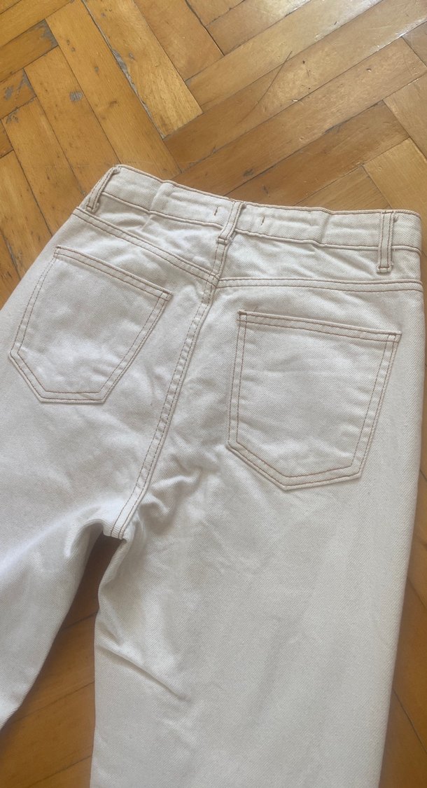 Bej Kadın Kot Pantolon Regular Fit - Görsel 3