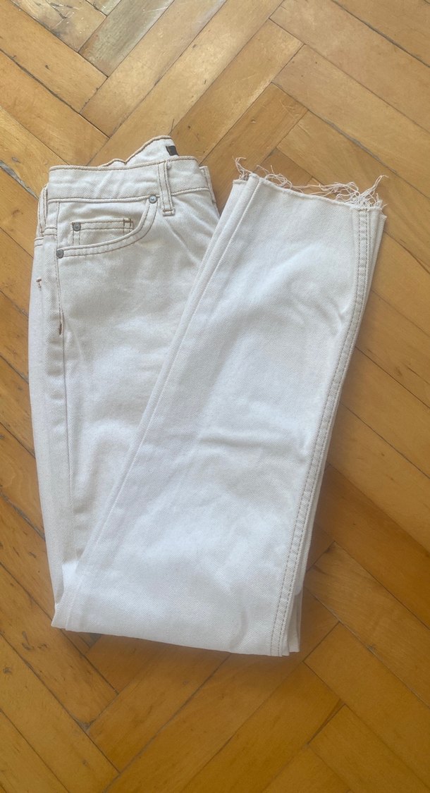 Bej Kadın Kot Pantolon Regular Fit - Görsel 2