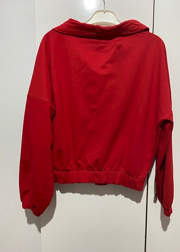 Kırmızı Baskılı Kadın Kısa Ceket - Görsel 3