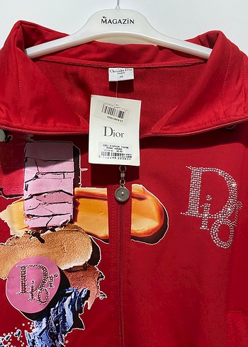 Kırmızı Baskılı Kadın Kısa Ceket - Görsel 2