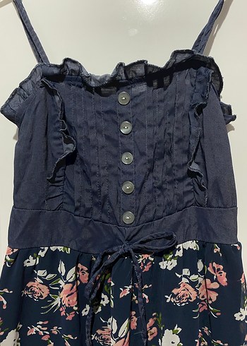 Çiçek Desenli Kolsuz Mini Bohem Elbise - Görsel 2