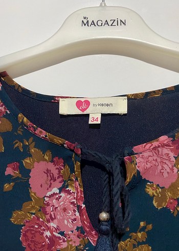 Çiçek Desenli Bohem Midi Elbise - Görsel 2