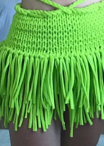 Yeşil Örgü pareo - Görsel 2