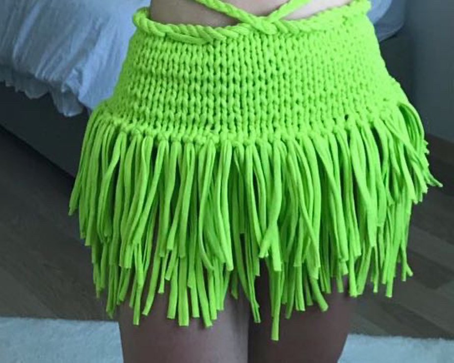 Yeşil Örgü pareo - Görsel 2