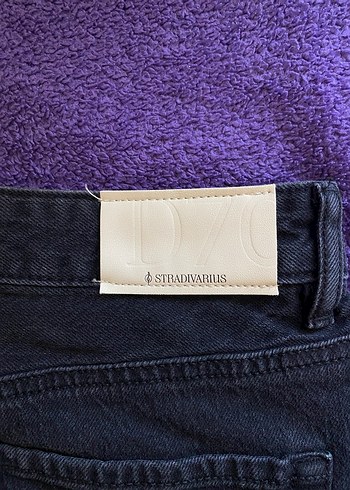 m Beden siyah Renk Stradivarius D70 Siyah Midi Denim Etek