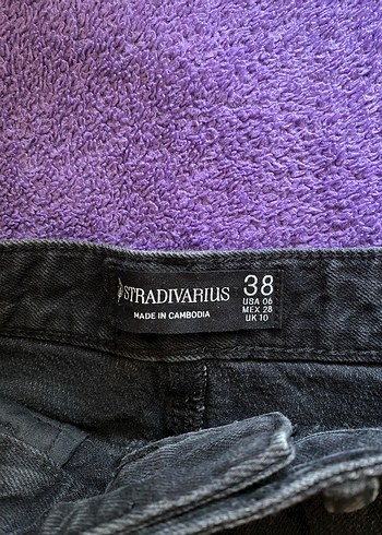 Stradivarius Stradivarius D70 Siyah Midi Denim Etek