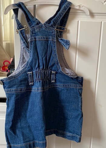 Diğer Kızlar için Mavi Denim Askılı Tulum
