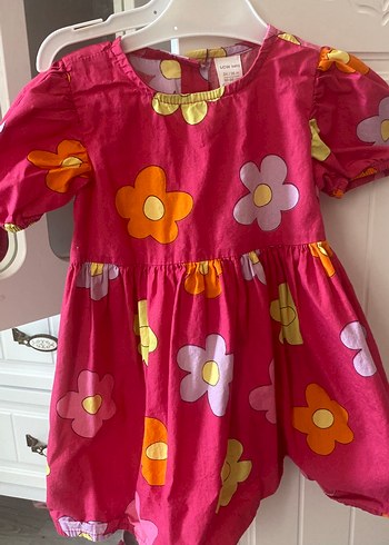 LC Waikiki Renkli Çiçek Desenli Kız Çocuk Elbise