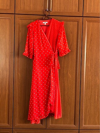 38 Beden kırmızı Renk Günlük Elbise