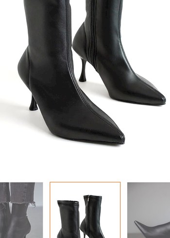 Kadın topuklu streç çizme - Görsel 5