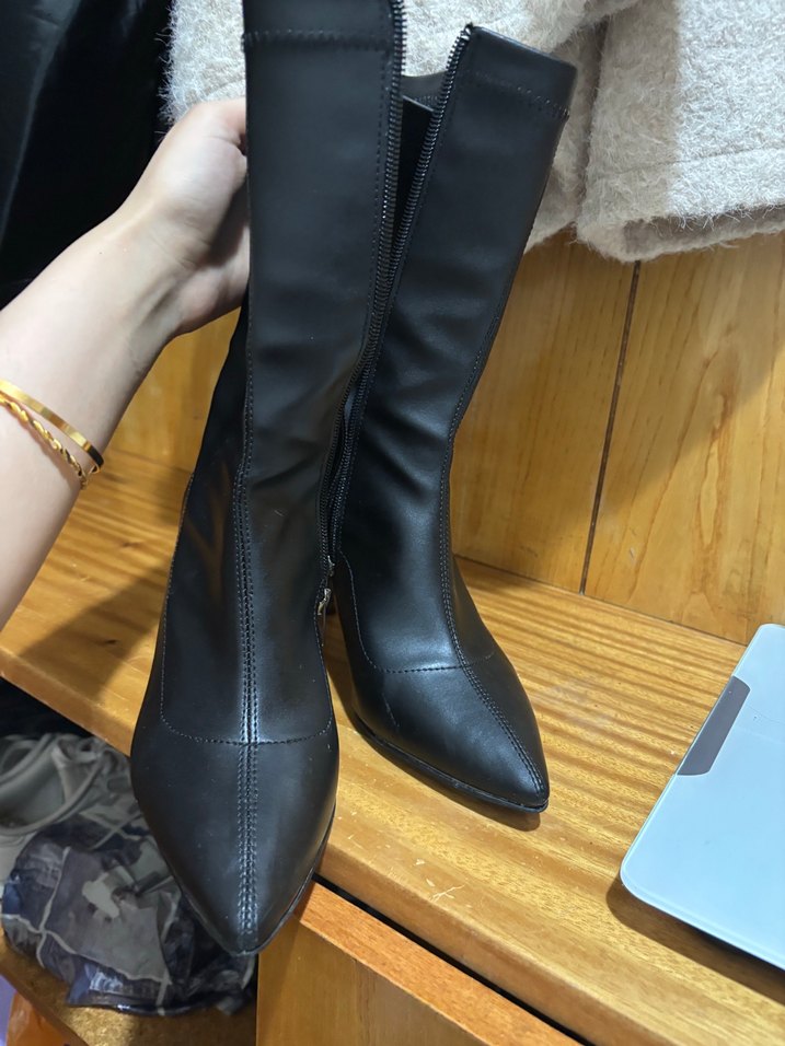 Kadın topuklu streç çizme - Görsel 2