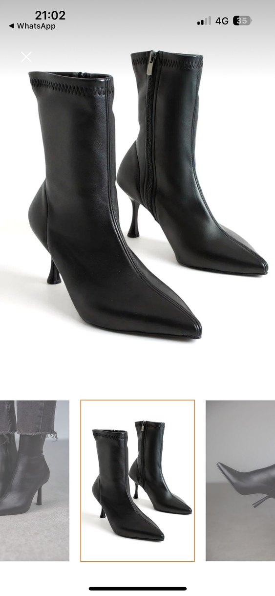 Kadın topuklu streç çizme - Görsel 5