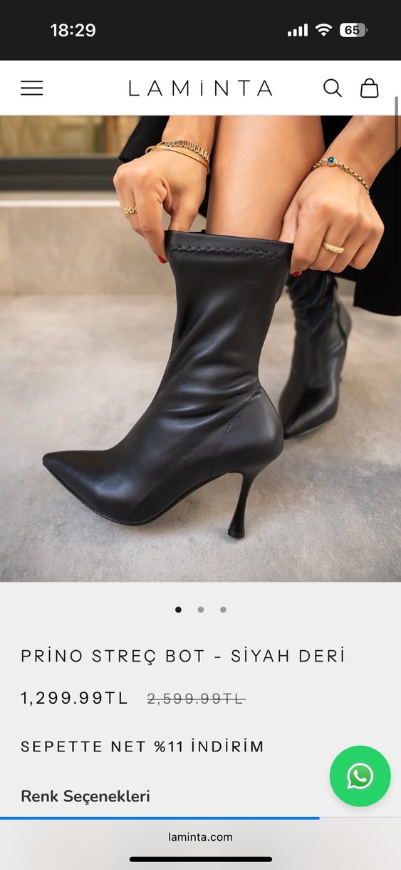 Kadın topuklu streç çizme - Görsel 4