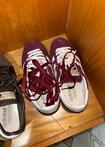 Bordo Süet Adidas  Spor Ayakkabı - Görsel 4