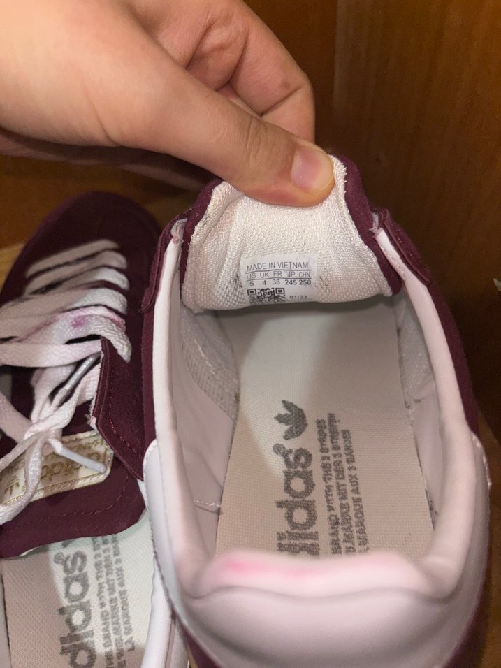 Bordo Süet Adidas  Spor Ayakkabı - Görsel 3