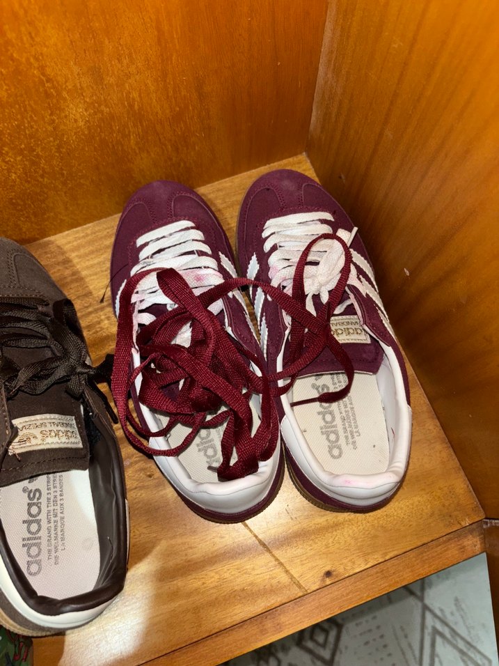 Bordo Süet Adidas  Spor Ayakkabı - Görsel 4