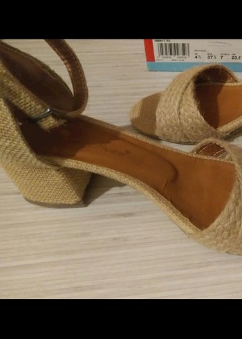 Bej Kadın Topuklu Sandalet - Görsel 5