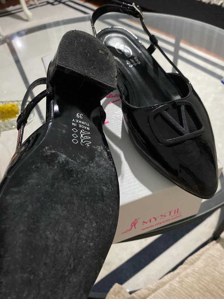 Tokalı Siyah Rugan Kadın Ayakkabı - Görsel 4