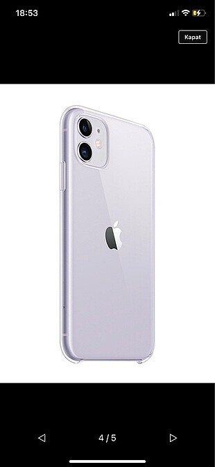 Apple İPhone 11 Orijinal Şeffaf Kılıf