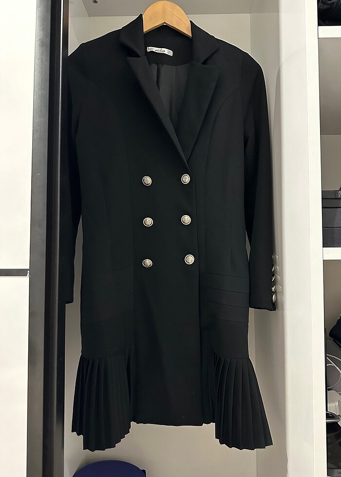 Lacivert Renk Etek Elbise - Görsel 2