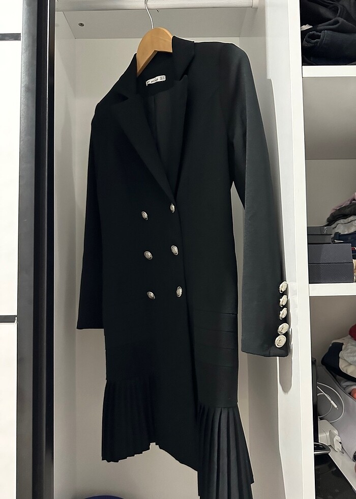 Lacivert Renk Etek Elbise - Görsel 3