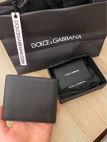 Beden siyah Renk orijinal dolce gabbana deri siyah erkek cüzdan