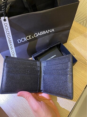 Beden orijinal dolce gabbana deri siyah erkek cüzdan