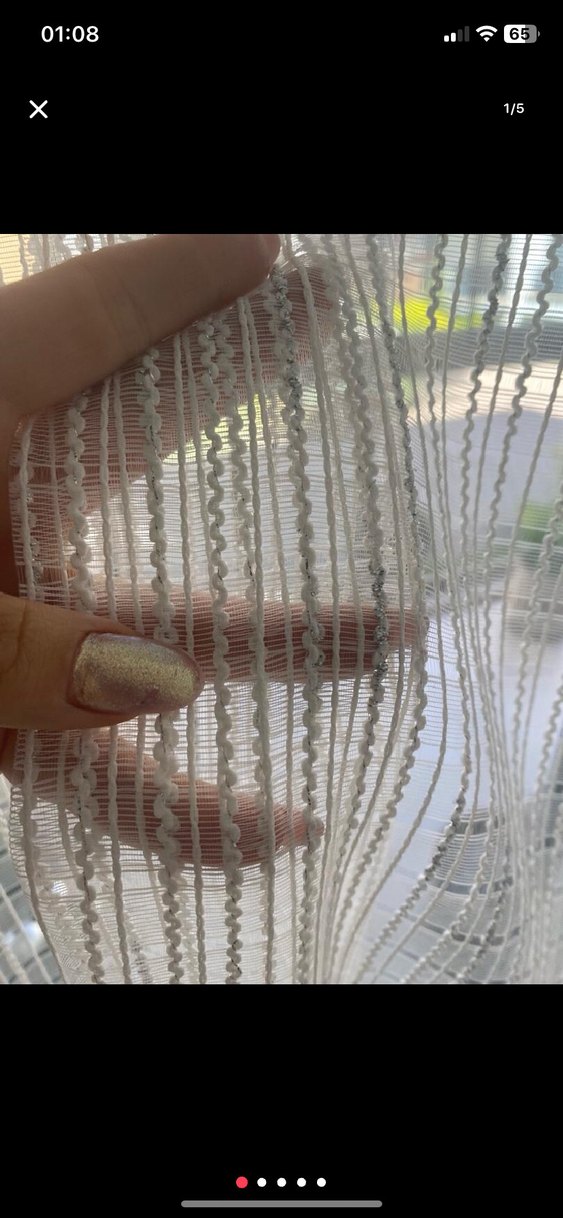 Bohem İşlemeli Beyaz Gri Tül Perde - Görsel 4