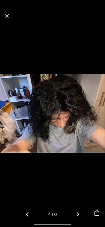 Afro tül peruk - Görsel 3