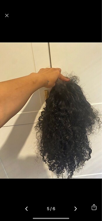 Afro tül peruk - Görsel 4