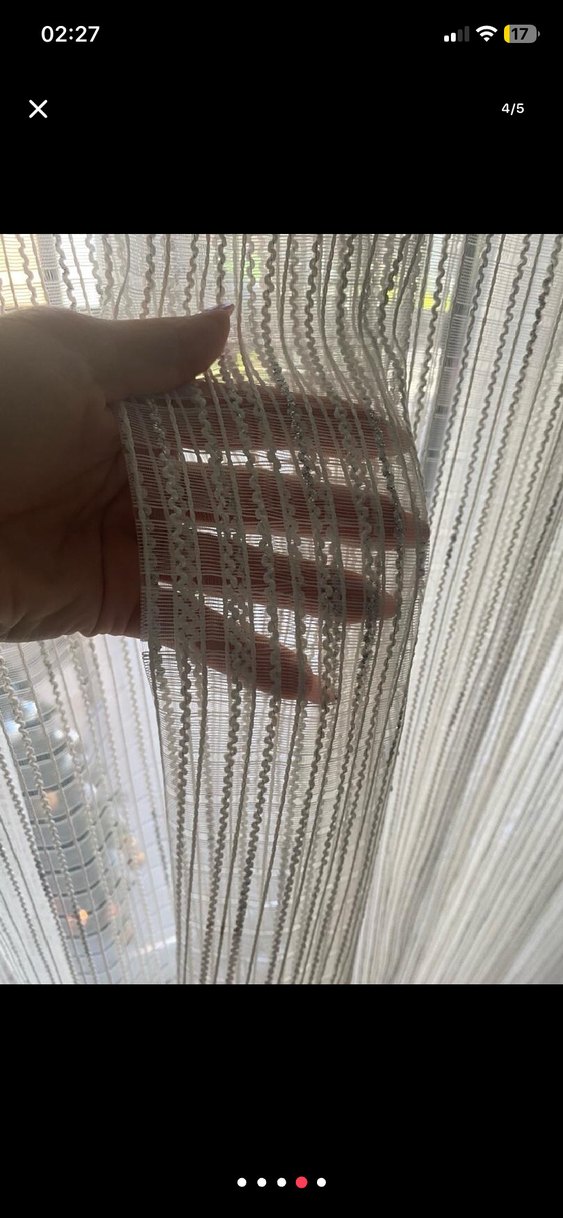 İşlemeli Beyaz Bohem Tül Perde - Görsel 4