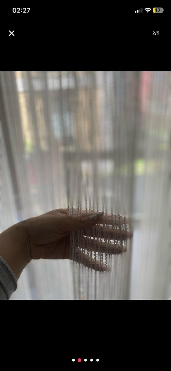 İşlemeli Beyaz Bohem Tül Perde - Görsel 2