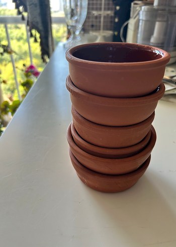 Diger Koyu Kahverengi Seramik Yemek Kapları