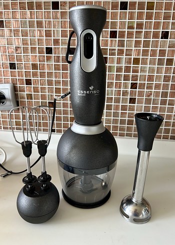 ESSEnSO Siyah Gri Blender ve Doğrayıcı Seti
