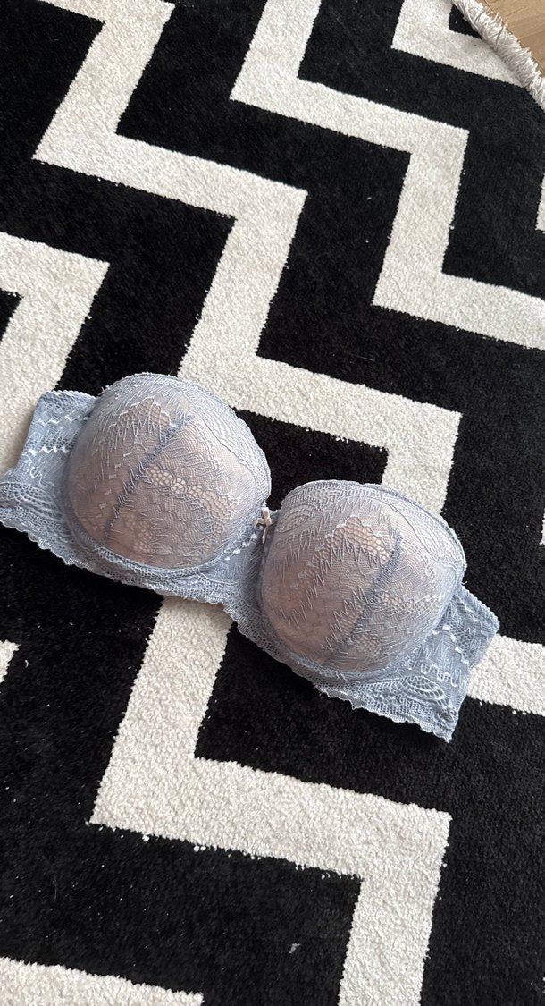 Açık mavi Dantel Detaylı Midi Sütyen - Görsel 3