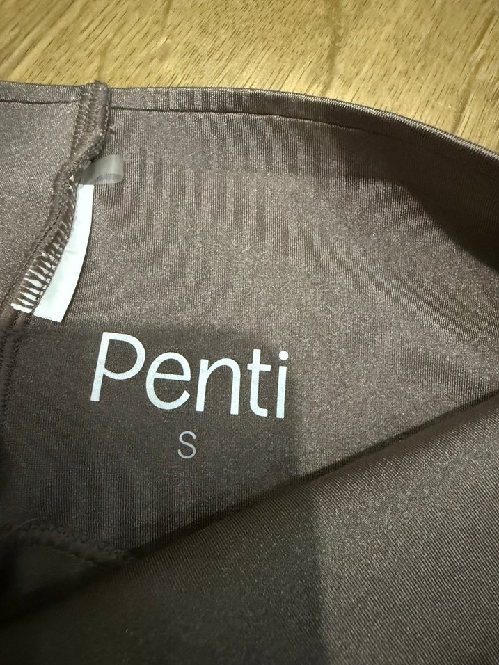 Penti parlak Bej Uzun Spor Tayt - Görsel 3