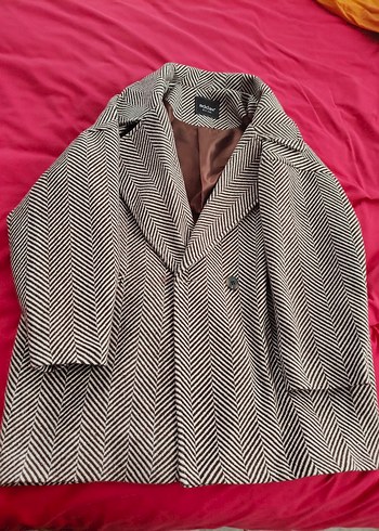 addax Zebra Desenli Uzun Kadın Kaban - Görsel 2