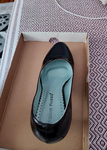 Siyah Rugan Stiletto Topuklu Kadın Ayakkabı - Görsel 4