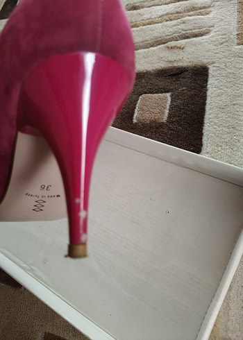 Fuşya Süet Stiletto Kadın Ayakkabı - Görsel 5